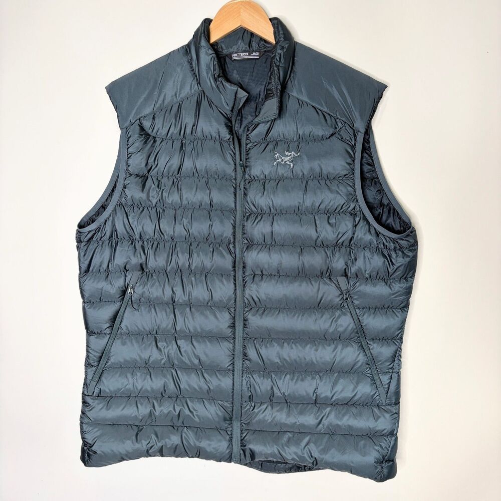 Arcteryx Cerium LT Vest Down Full Zip Outerwear Puffer Vest Blue Men Size XL